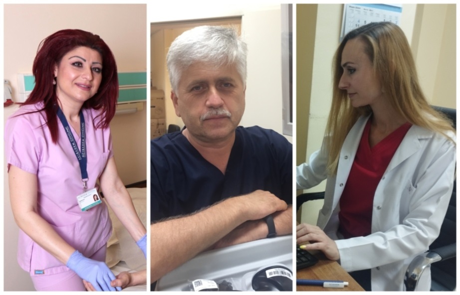 Старша мед.сестра Емилова, д-р Георги Янков, д-р Мария Нешкинска